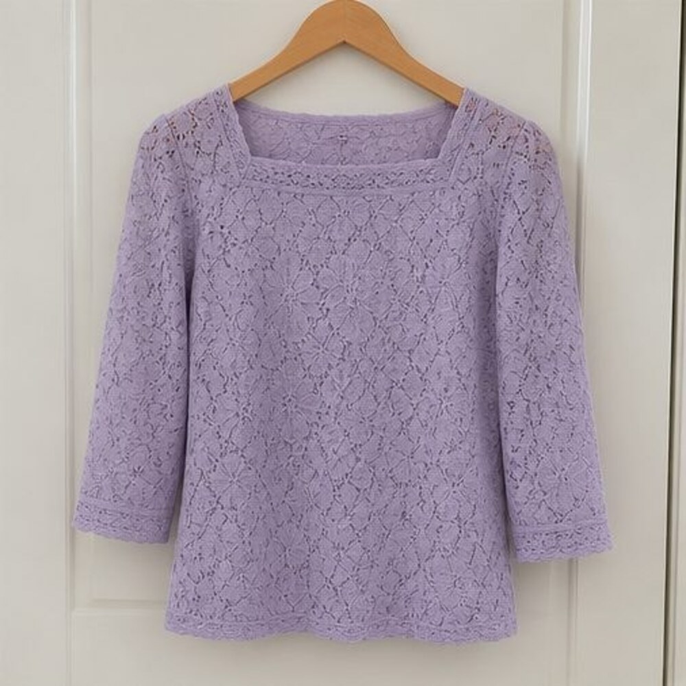 Lilac Puff Sleeve Top